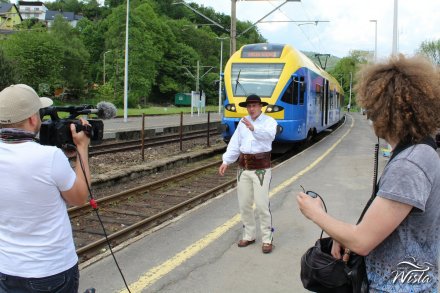 Powitanie na dworcu kolejowym